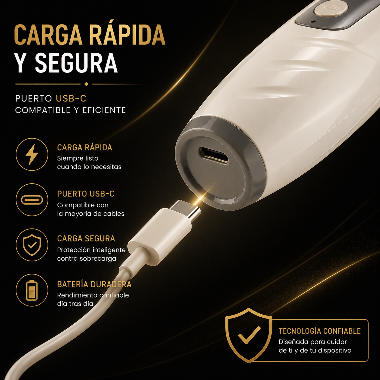 Peine Masajeador Eléctrico EMS con Luz LED Roja y Azul | Vibración, Aplicador de Aceites y Cuidado del Cuero Cabelludo