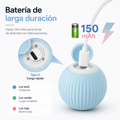Pelota Inteligente Interactiva para Gatos | Juguete Automático Recargable