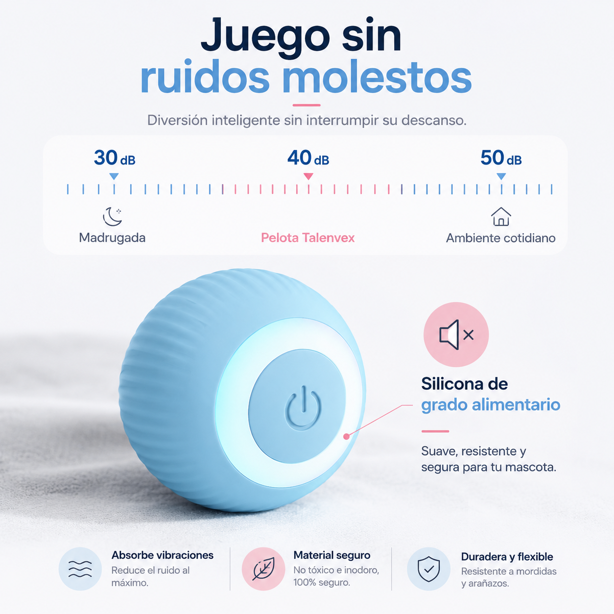 Pelota Inteligente Interactiva para Gatos | Juguete Automático Recargable