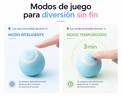 Pelota Inteligente Interactiva para Gatos | Juguete Automático Recargable